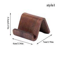 Creative Home Offi Desktop Decor Walnut Wood Phone Holder Stand Multifunctional Wood Front Desk Business Card Display Rack