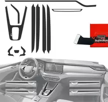 GrizzGlass plėvelė vidaus apdailai PianoSkin Juodas Matte, skirta Skoda Octavia 4 13'' Facelift (2024-2026) [11w1] (GRZ19722)