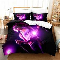 Amy Winehouse Bedding Set Twin Queen Size Duvet Cover Pillowcase Kids Adult Fashion Textileextile Luxury Birthday Gift 135x200cm purple