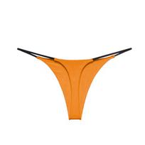 Women's Sexy Low Waist Cotton Double Skinned Thong M oranžinė