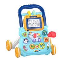 Baby Walker Trolley Toys With Musical Lights Sounds Child Walker Car Educational Learning Pushing Wheel For Infant 0-12 Months yellow