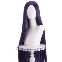 Ilgi Tiesūs Cosplay Perukai 100cm Vidurinė Dalijimo Linija Vidurinis Sklastymas Šviesūs Rožiniai Raudoni Violetiniai Karščiui Atsparūs Sintetiniai Plaukų Perukai white