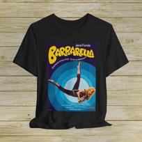 Vintage Barbarella Jane Fonda 60s Sci Fi Movie Gerunisex Poster T Shirt Retro Camp Feminism Pop Culture Casual Vintage 4XL blue