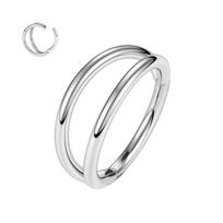 G23 Titanium Double Circle Nose Ring Earrings 0.8x9mm