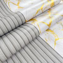 In Stock Light Luxury Wood Grain & Gilded Marble Self-Adhesive Wallpaper - PVC Bestseller 45cm x 1000cm/roll