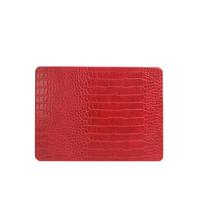 Slim PU Laptop Case MacBook Air 13 13.6 14.2 Pro 14 Inch Protective Shell Black Red Orange MacBook Pro 13 2016-2020 Models tamsiai raudona spalva