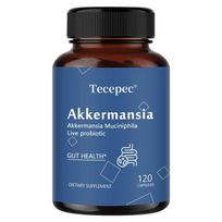 Tecepec Akkermansia Probiotinės Kapsulės, Akkermansia Muciniphila Gyvas Probiotikas su Cikorijos Inulinu, 120 Kaps. 120 Capsules
