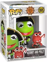 FUNKO POP! Vinilinė figūrėlė: Muppet Treasure Island - Kermit and Polly, ~6.1 cm ir 12.2 cm