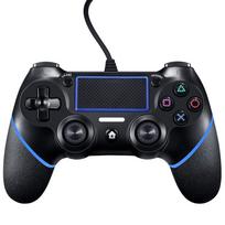 PC Valdiklis, Laidinis Žaidimų Valdiklis Suderinamas su PS4/PC, su Judesio Varikliais, Mini LED Indikatoriumi ir Neslystančiu Dizainu mėlyna