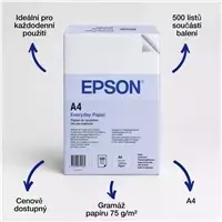Epson kopijavimo popierius, Everyday Paper A4, 75 g/m2, balta, 500 lapų