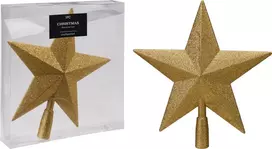 Mondex Kalėdų eglutės viršūnės žvaigždė 28 cm auksinė