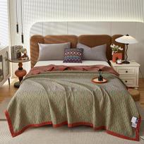 Medvilninis žakardinis marlės lovatiesė: Kvėpuojantis, Sustorintas Dvisluoksnis Pledas ir Lovatiesė Pillowcase 55*80cm Pair