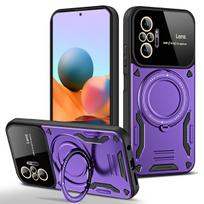 Magsafe šarvuotas dėklas skirtas Xiaomi Redmi Note 12 Pro 5G Note 11 10 9 Note9s 10s 11s Belaidžio įkrovimo smūgiams atsparus magnetinio žiedo dangtelis Redmi Note 11S 4G black