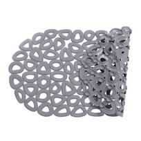 Bathroom Non-Slip Waterproof Mat with Suction Cup,Quick Drain Bath Rug Bathroom Massage Ring Shower Mat Ellipses Hole Carpet 340MMx650MM tamsiai pilka spalva