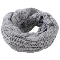Soft Neck Wraps Knitted Scarf Thickening Crochet Warm Ring Scarf Solid Color Winter Scarf Winter black