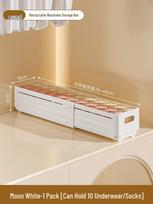 Plastikinis spintos organizatorius: Drabužių ir žaislų laikymo dėžė su stalčiumi ant stalo ir apatinių organizatoriumi 1 Piece Folding Expandable beige