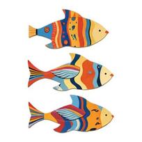 Yousheng 3 Pcs Wood Fish Nautical Wall Decor, Summer Rustic Fish Wall Art, Ocean Coastal Theme Vintage Hanging Beach Ornaments for Home, Lake House, beige