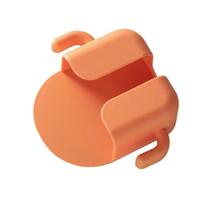 Wall-Mounted No-Drill Phone Holder & Charging Cable Organizer with Remote Control Storage orange