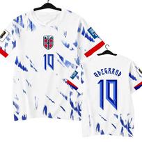 Vyriški Norvegijos rinktinės Haaland žaidėjo versijos Dry Fit trumpomis rankovėmis sportiniai laisvalaikio marškinėliai XXL 120-140 cm