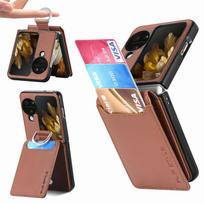 Finger Ring Holder Cards Solt Wallet Case for OPPO Find N2 Flip N3Flip N3 5G Magnetic Vertical Card Bag Anti-drop Cover Fundas ForOPPO Find N3 Flip ruda