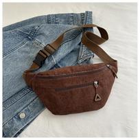 Lightweight Corduroy Fanny Pack Crossbody Bag able Retro Casual Chest Waist Bag Fresh Korean Version Handbags ruda