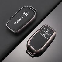 Naujas TPU automobilio išmaniojo rakto dėklas Dangtelis Laikiklis Toyota CHR Hilux Fortuner Land Cruiser 200 Camry Corolla Crown RAV4 Highland black