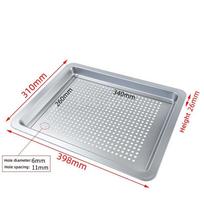 304 Stainless Steel Steamer Tray Kitchen Oil Draining Pan Rectangular Perforated Tray Commercial Oven Steamer Liner Steaming Pan