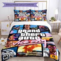 Grand Theft Auto Bedding Set Perfect for Guest Room Soft Fabric Perfect Gift for Friends Family 140cmx200cm