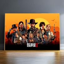 Filmų plakatai Red Dead Redemption 2 drobės plakatai Sienų menas Aliejiniai paveikslai ant drobės Nuotraukos, skirtos namų dekoravimui 40*80cm
