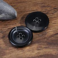 Juodi Rago Mygtukai Drabužių Švarko Mygtukai Aksesuarai Vyrų Ir Moterų Kostiumams Paltui Kelnėms Apvalūs Universalūs Mygtukai 1 #round edge~ black * 32L = 20.0 MM * round