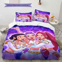 Kpop Demon Hunters Pattern Bedding,Quilt Set Quilt Cover Pillowcase Home Birthday Gift (1 * duvet cover + 2 * pillowcase, without core) 140x200cm