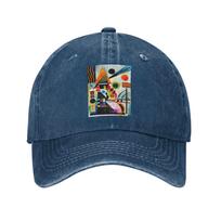 Kandinsky - Swinging Baseball Caps Snapback Washed Denim Hats Casquette Streetwear Baseball Cowboy Hat for Unisex One Size gray