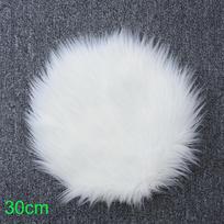 Cover Rug Area Warm Chair Decorative Hairy Home Luxury Round Sheepskin gray