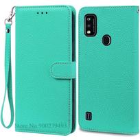 A51 dėklas ZTE Blade A51 dėklui Minkšto silikono odinis atverčiamas piniginės dėklas ZTE Blade A51 dėklui Galinis dangtelis Coque Fundas Etui For ZTE Blade A51 blue