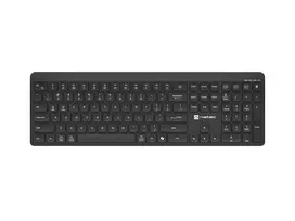 Natec Tang US belaidė klaviatūra Bluetooth + 2.4 GHz tyli plona juoda