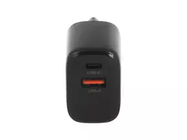 MOVANO GaN 20W USB-C PD + USB-A įkroviklis (juodas)