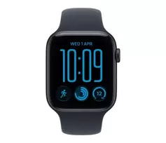 Apple Watch SE 3 GPS + Cellular 40 mm Midnight aliuminio korpusas su mėlyna sportine apyranke, S/M