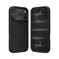Crong Matte Magnetic MagSafe dėklas iPhone 18 Pro / 17 Pro, juodas
