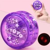 High-speed Kids  Childrens Magic Flashing Yoyo Responsive Yoyo Ball Luminous with LED Light for Boys  Girls Girls Children Classic Toy violetinė
