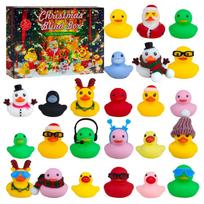 Funny 24 Days Christmas Countdown Calendar Blind Box Vinyl Duck Toy Set For Kids And Adults A gray