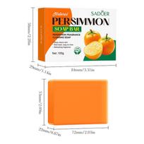 Sadoer Kaki Valomasis Muilas Aromaterapinis Giliai Valantis Rankų Darbo Muilas Prabangus Natūralus Šveičiamasis Muilas orange