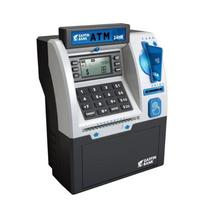ATM Automatic Deposit Teller Machine Kids Toy Smart Password Swipe Card Saving Box Children Electronic Piggy Bank Christmas Gift juoda