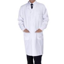 Medicininis chalatas vyrams ir moterims su drėgmę sugeriančiu audiniu ligoninės darbui Male,S white