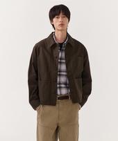 Musinsa Standard Back Satin Short Chore Jacket [Brown] Brown/Xl black
