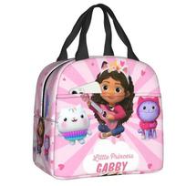 Gabbys Dollhouse Insulated Lunch Tote Bag for Women Mercat Cat Portable Thermal Cooler Bento Box School 22x20x10cm  9x8x4in