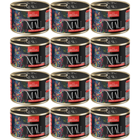 MAU Pate ir filė – drėgnas kačių maistas su jautiena, batatais ir rozmarinu, 12x185 g