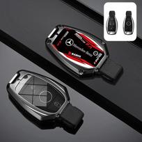 Automobilių lenktynių stiliaus dizaino raktų dėklo dangtelio korpusas Automobilio aksesuaras Mercedes Benz A B C S klasės AMG GLA CLA GLC W176 W221 W204 W205 black