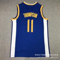 Embroidered Golden State Warriors Basketball Jersey Klay Thompson 11 Mens Sports Fan Apparel XL gray