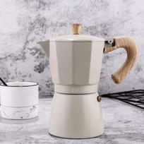 Aliumininis itališkas Moka espreso kavos virimo aparatas Perkolatorius Viršutinis puodas 150/300ML Virtuvės įrankiai Viryklės kavos virimo aparatas Beige-300ml