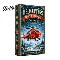 Aviacijos tematikos dekoras Lėktuvų Advento kalendoriai 2026, Lėktuvo žaislo atgalinės atskaitos kalendorius, 24 dienų Kalėdų šventės kalendorius su modeliais, 2D akrilas